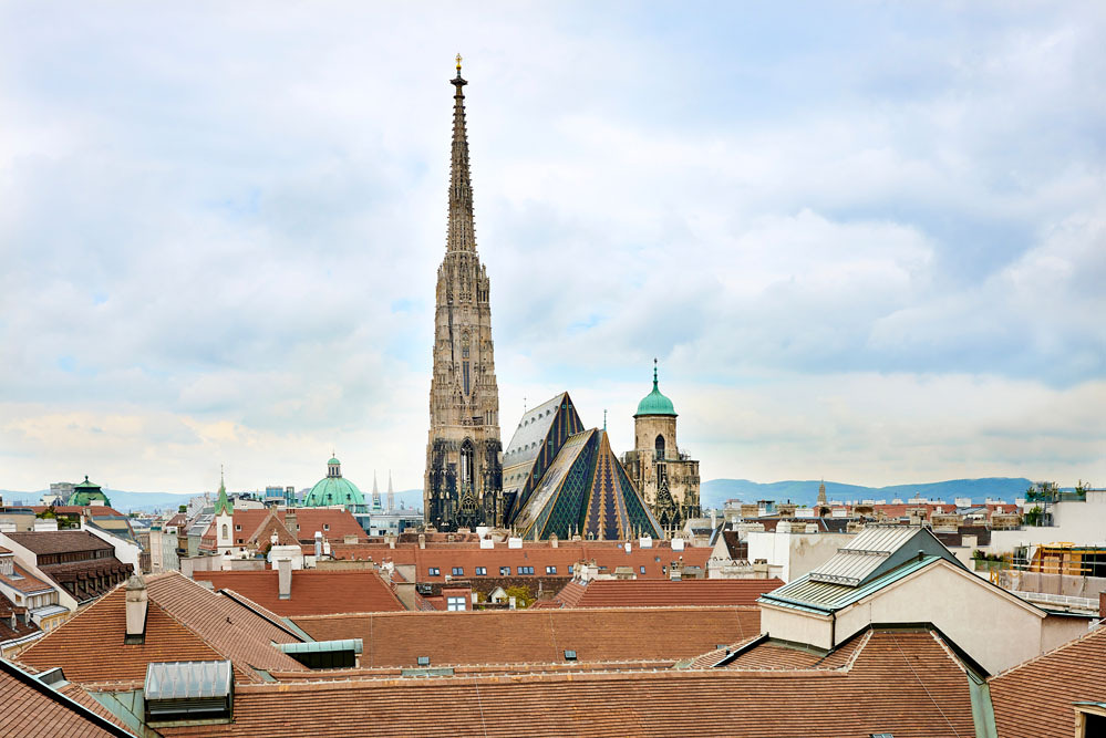 Ausblick auf den Stephansdom in der Singerstrasse 21/25