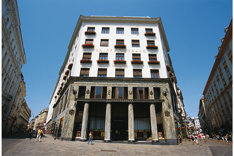 Das Looshaus, eines der zentralen Bauwerke derWiener Moderne am  Michaelerplatz 